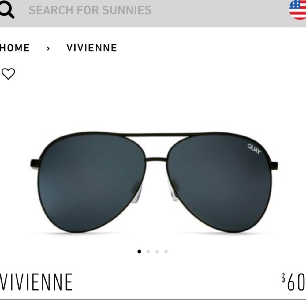 Quay Vivienne aviator sunglasses in black smoke